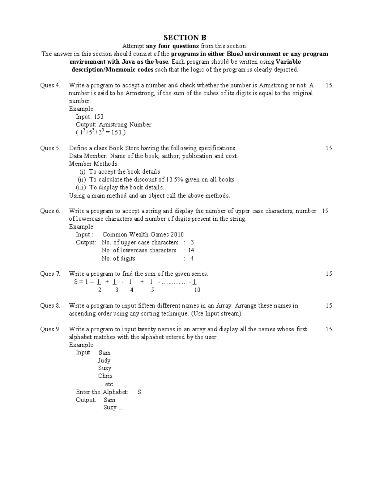 ICT CS-core2 - Class notes - SECTION B Attempt any four questions from ...