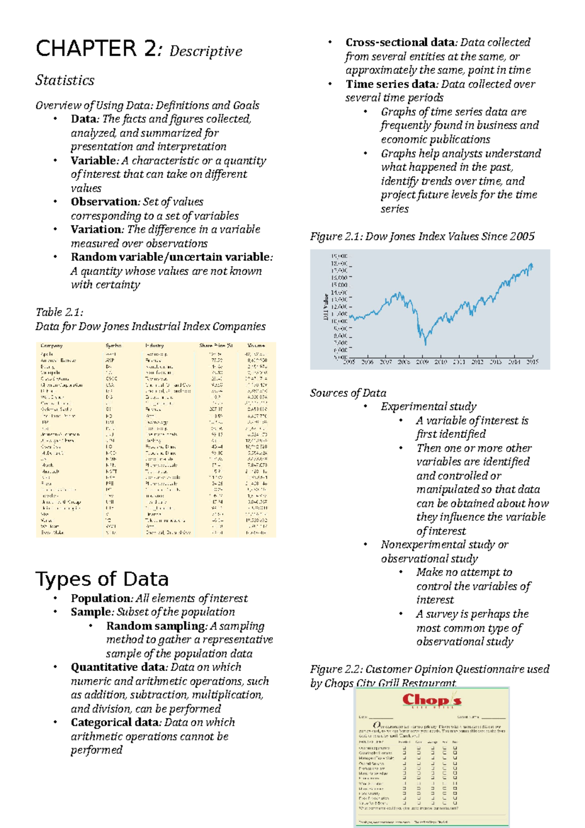Chapter 2- Descriptive Statistics and Types of Data - CHAPTER 2: Descriptive Statistics Overview ...