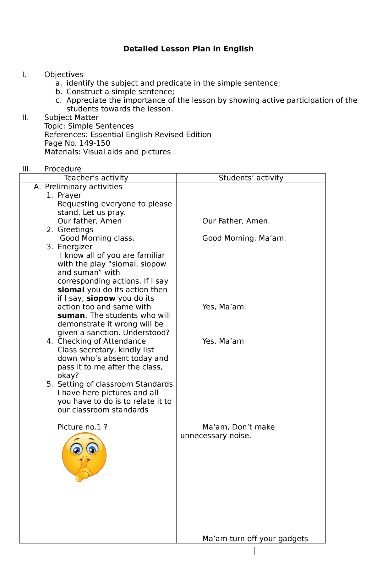 Detailed Lesson Plan In English Objectives A Identify The Subject   Thumb 1200 1835 