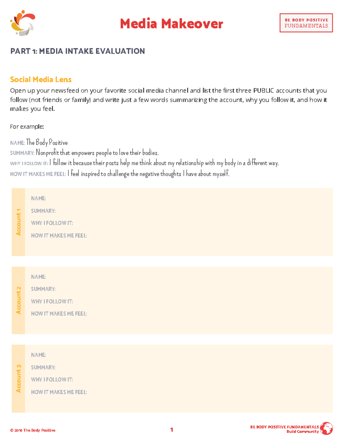Worksheet - Media Makeover - Account 1 PART 1: MEDIA INTAKE EVALUATION ...