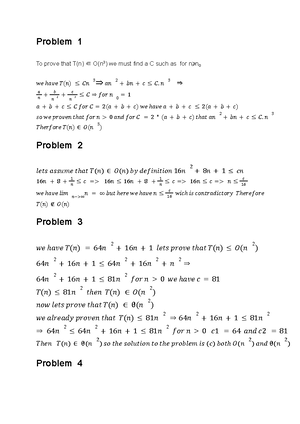 Assignment 3 - b) The parallel running time is minimum: d dp = 0 − n 2 ...