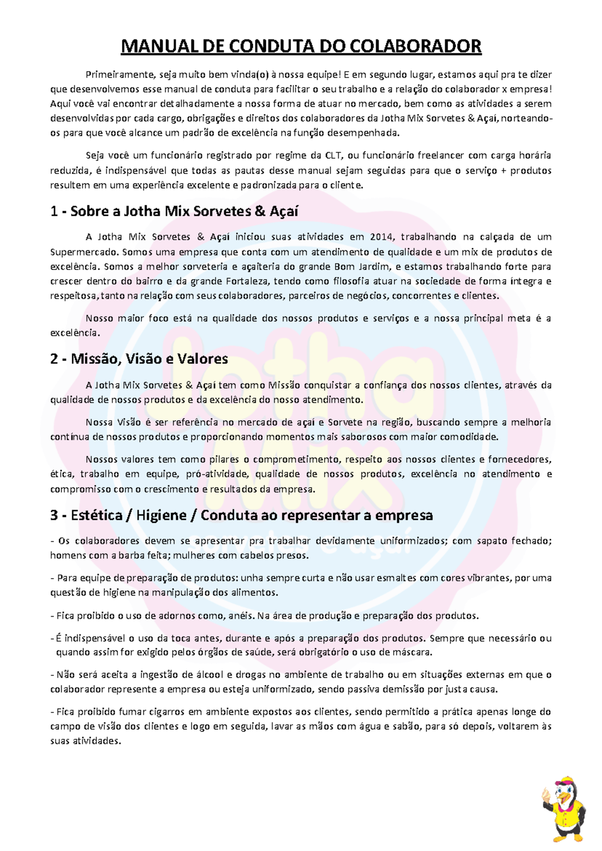 Manual de conduta Jotha Mix Juliana - MANUAL DE CONDUTA DO COLABORADOR ...