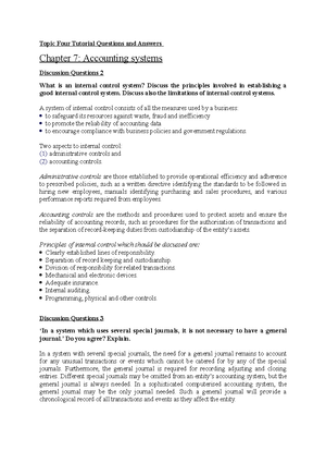 Chapter 1 Decision Making and the role of Accounting - Chapter 1 ...