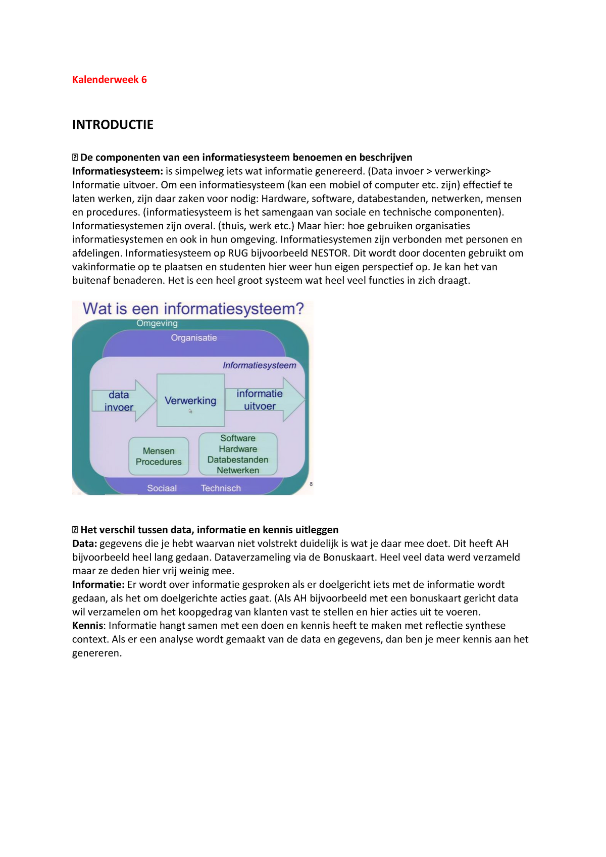 Samenvatting, Informatiemanagement BDK, Hoofdstuk 1 T/m 12 ...