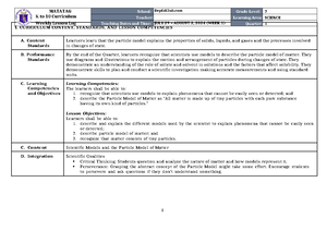 DLL Matatag English 7 Q1 W1 - I. CURRICULUM CONTENT, STANDARDS, AND ...