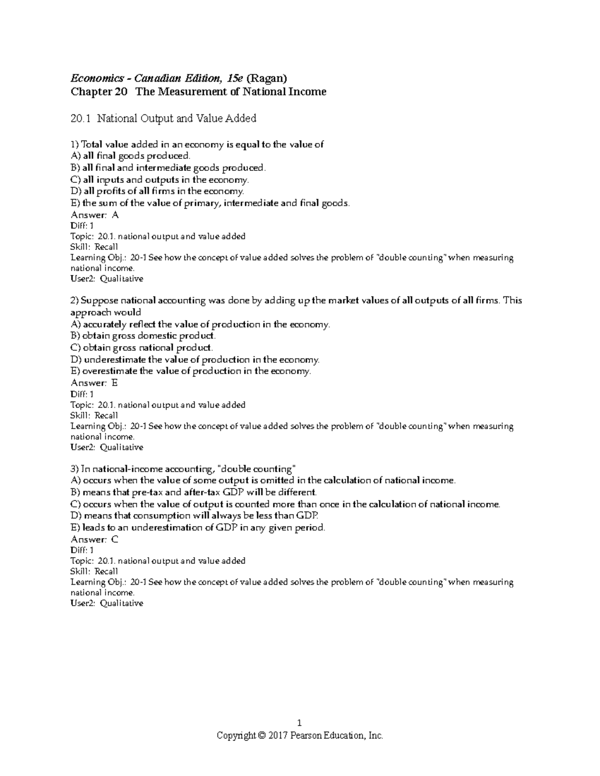 Chapter 20 - gaood - Economics - Canadian Edition, 15e (Ragan) Chapter ...