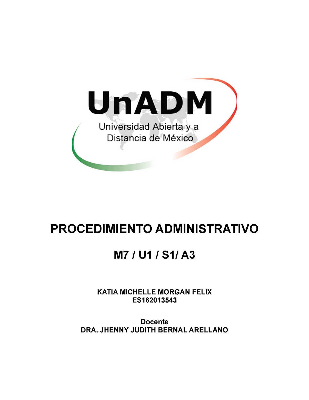 M7 Unidad 1 Proceso Administrativo - PROCEDIMIENTO ADMINISTRATIVO M7 ...