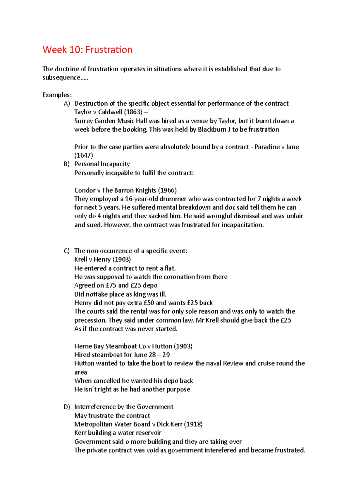 Week 10 - Lecture notes 10 Frustration - Week 10: Frustration The ...
