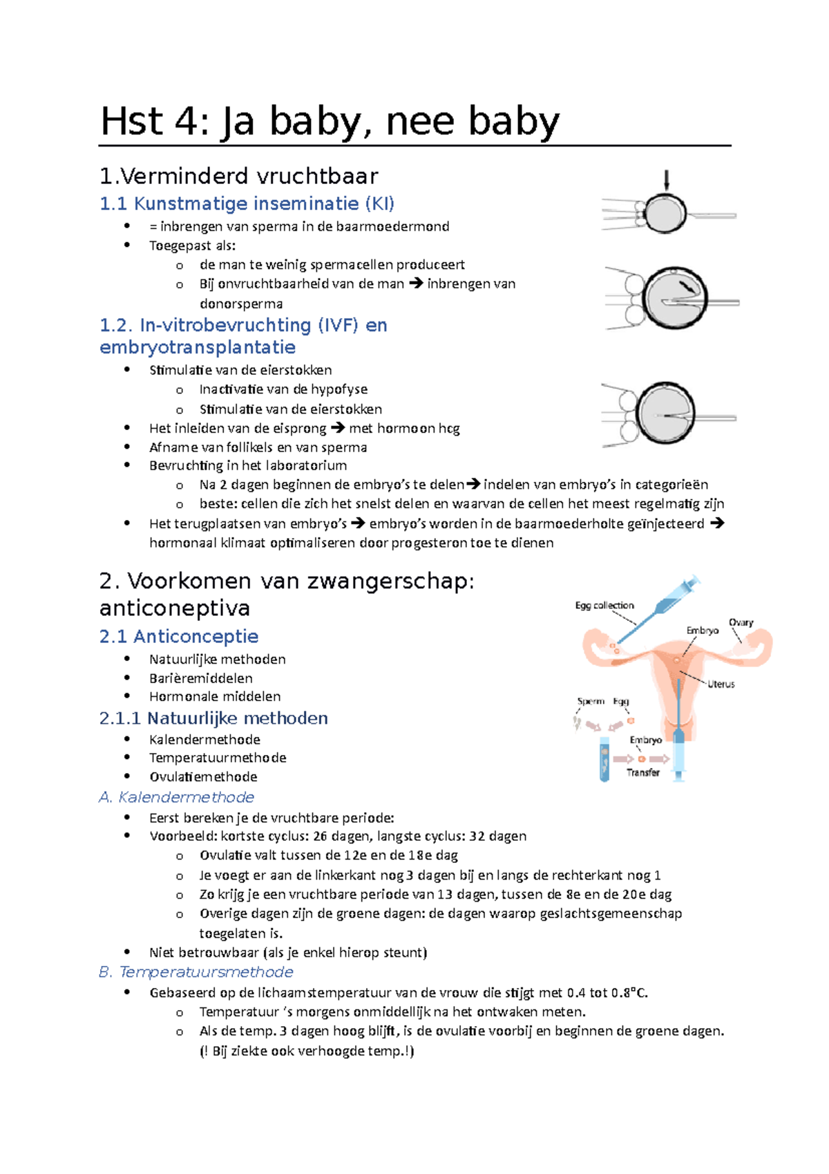 Hst Sam Samenvatting Ppts Hst Ja Ba Nee Ba Vruchtbaar Kunstmatige Inseminatie Ki