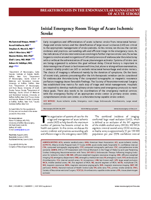 Diagnosis and Management of Acute Ischemic Stroke - NURS 5315 - Studocu