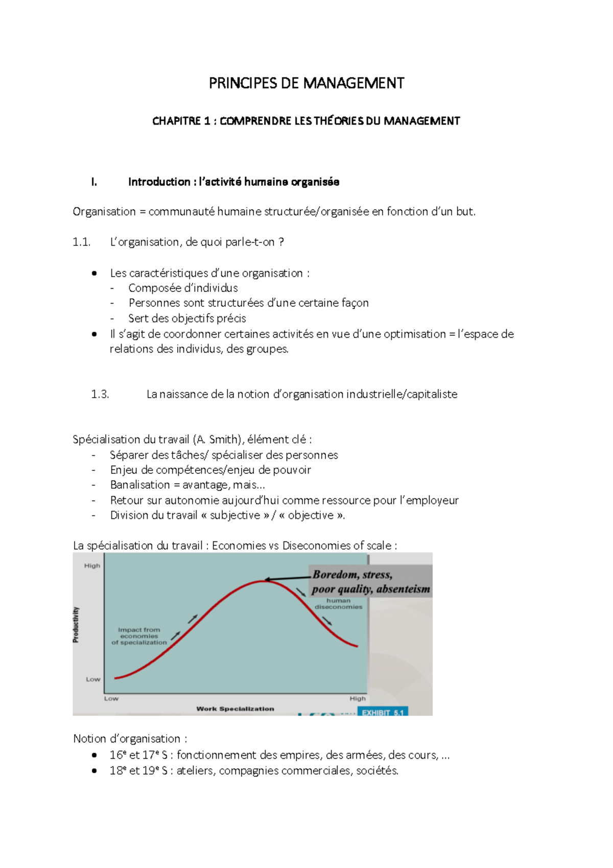 Chap 1 management - Note de cours - PRINCIPES DE MANAGEMENT CHAPITRE 1 ...