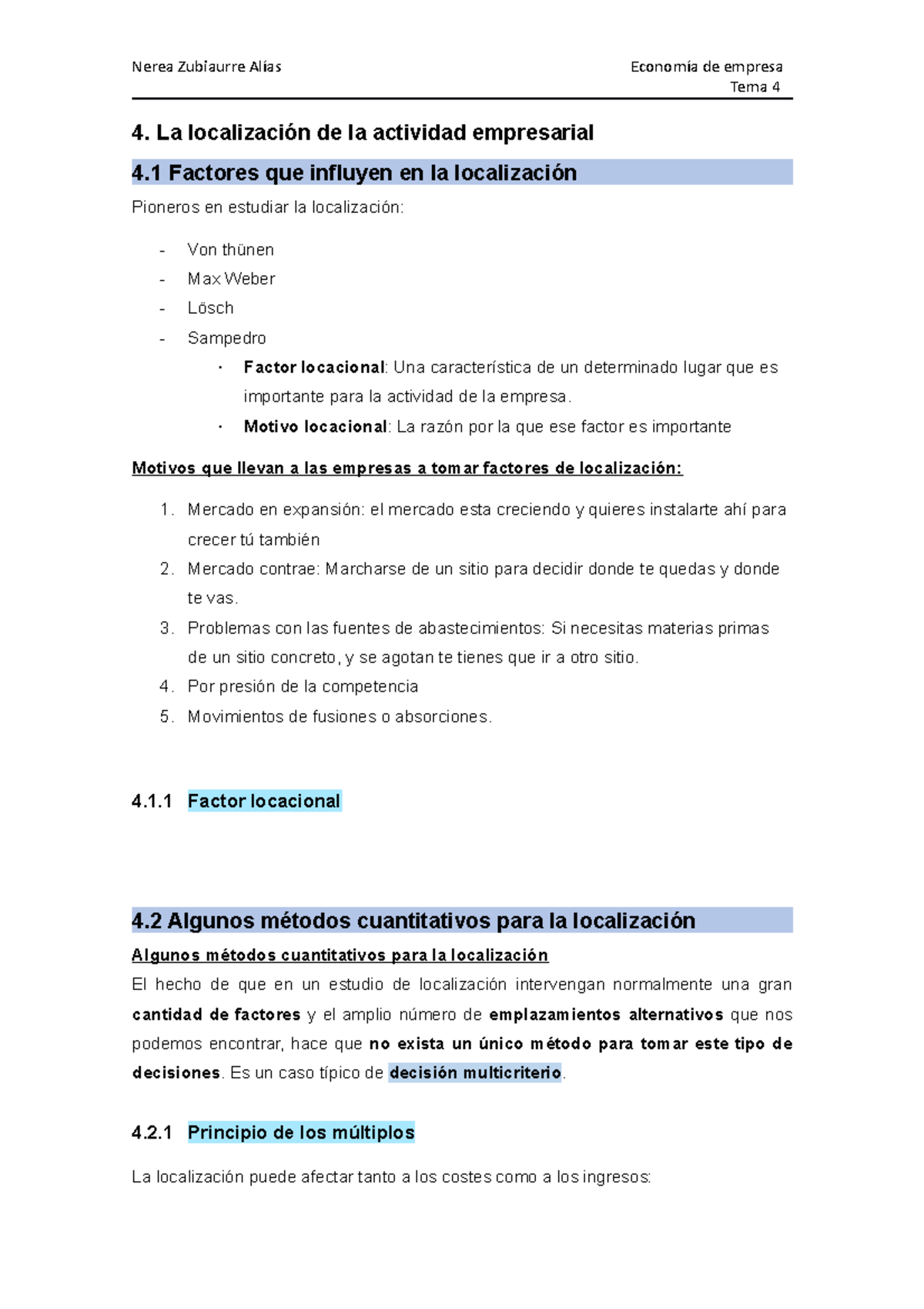 4. La Localización De La Actividad Empresarial - Tema 4 4. La ...