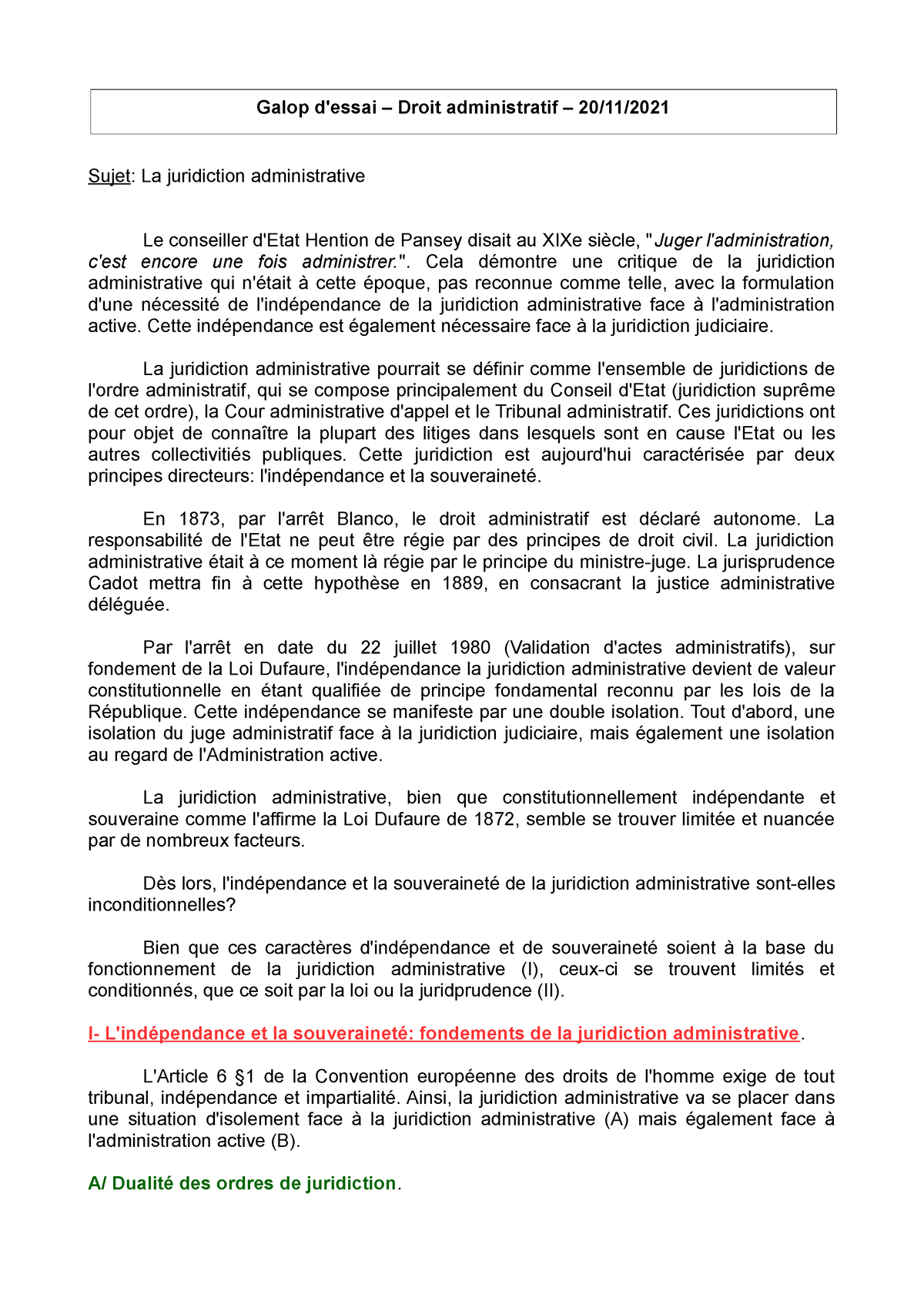 dissertation la juridiction administrative