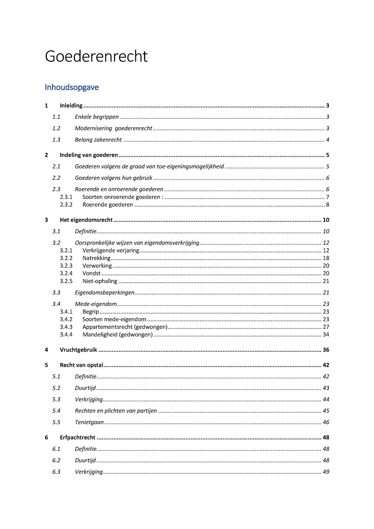 Goederenrecht Finale SV: Powerpoints Plus Notities - Goederenrecht 1 ...