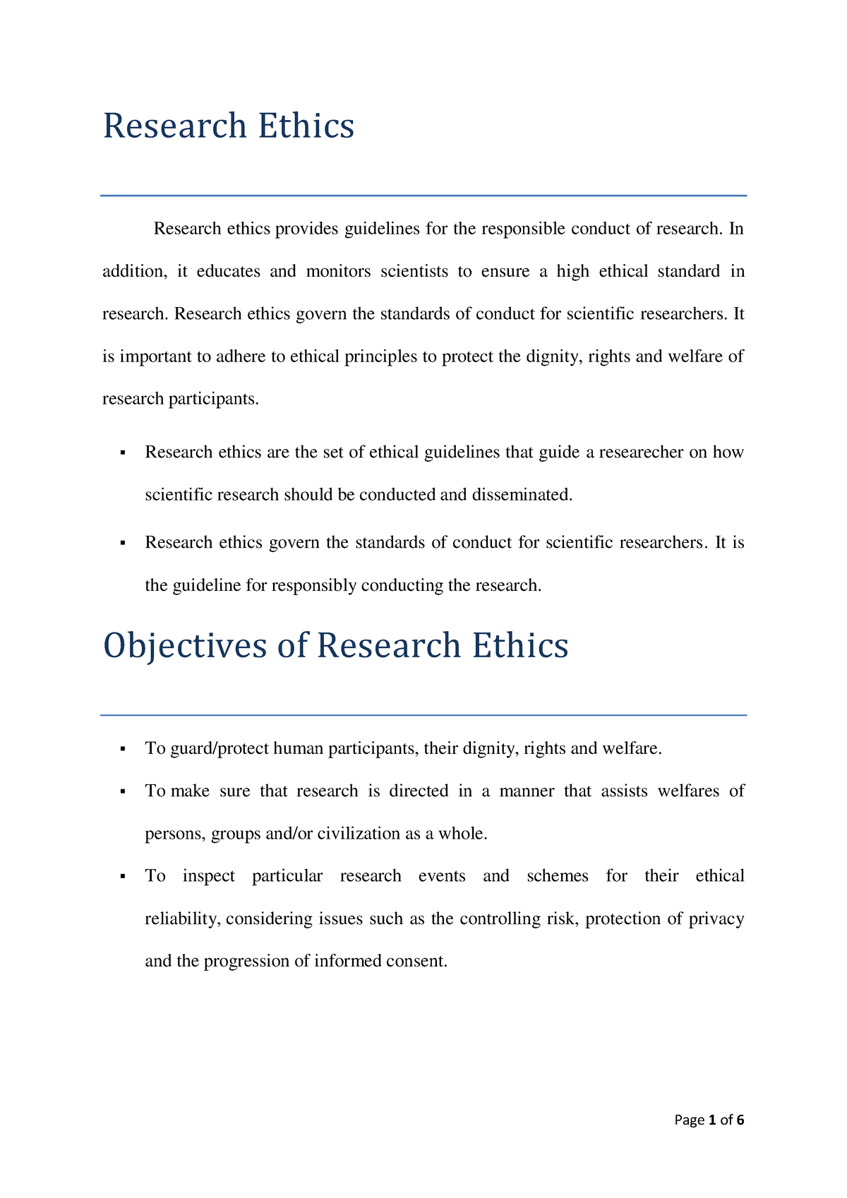 essay research ethics