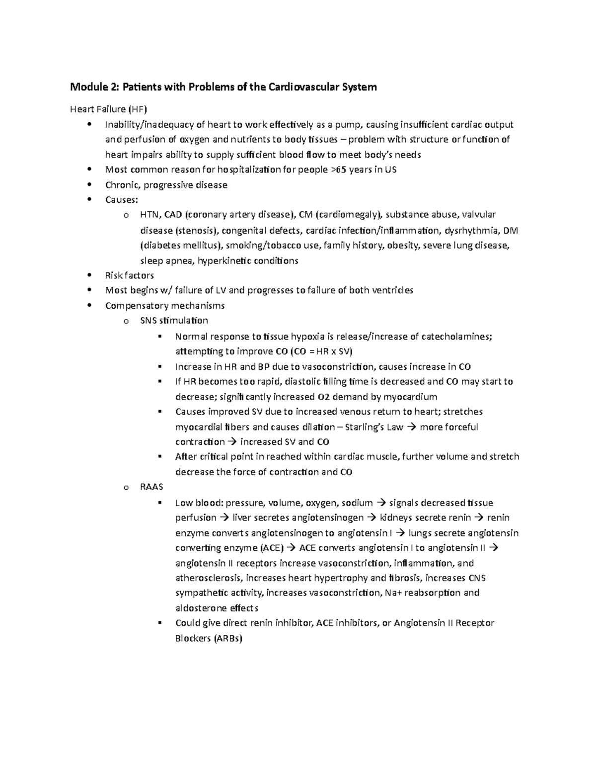 problems-of-the-cardiovascular-system-study-guide-module-2-patients