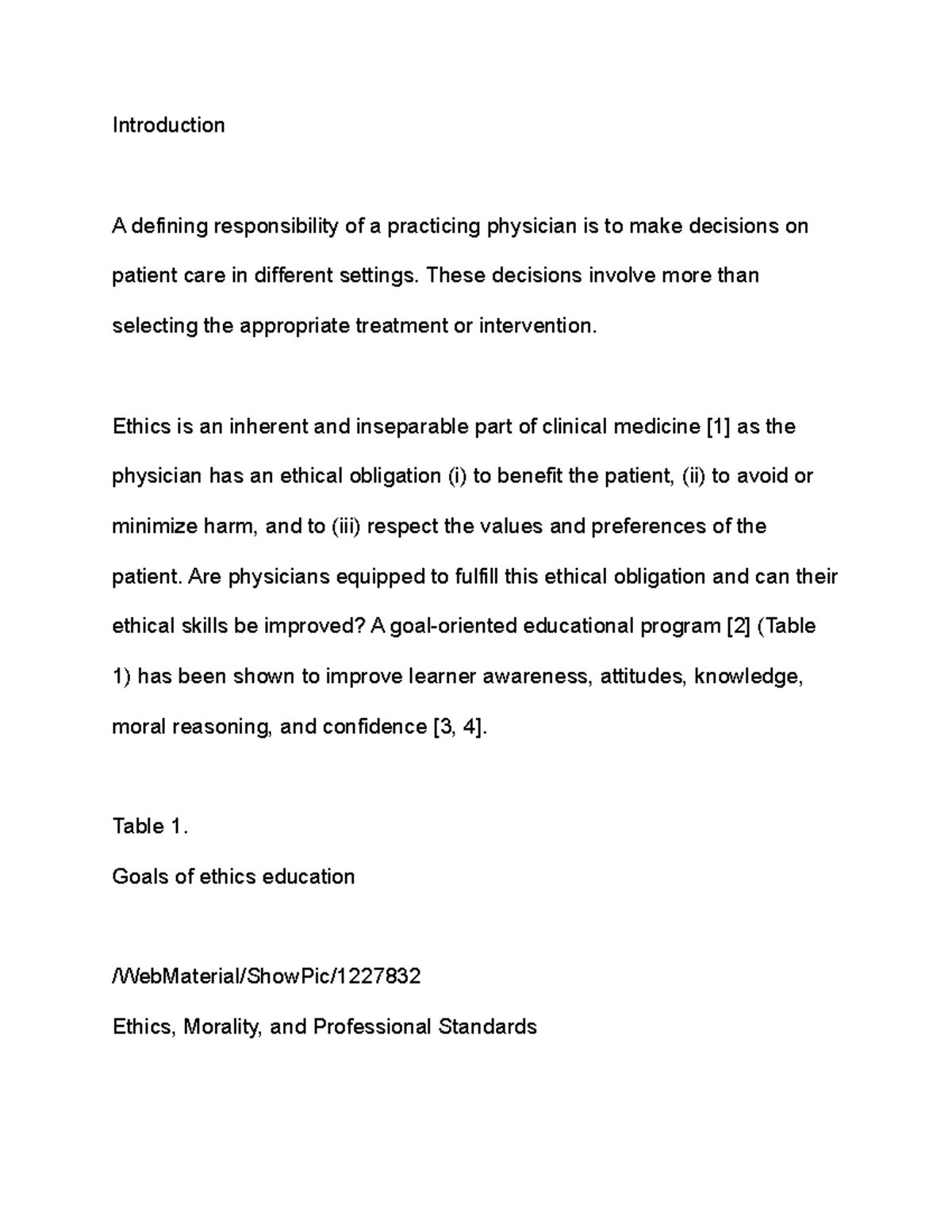 Principles of Clinical Ethics and Their Application to Practice ...