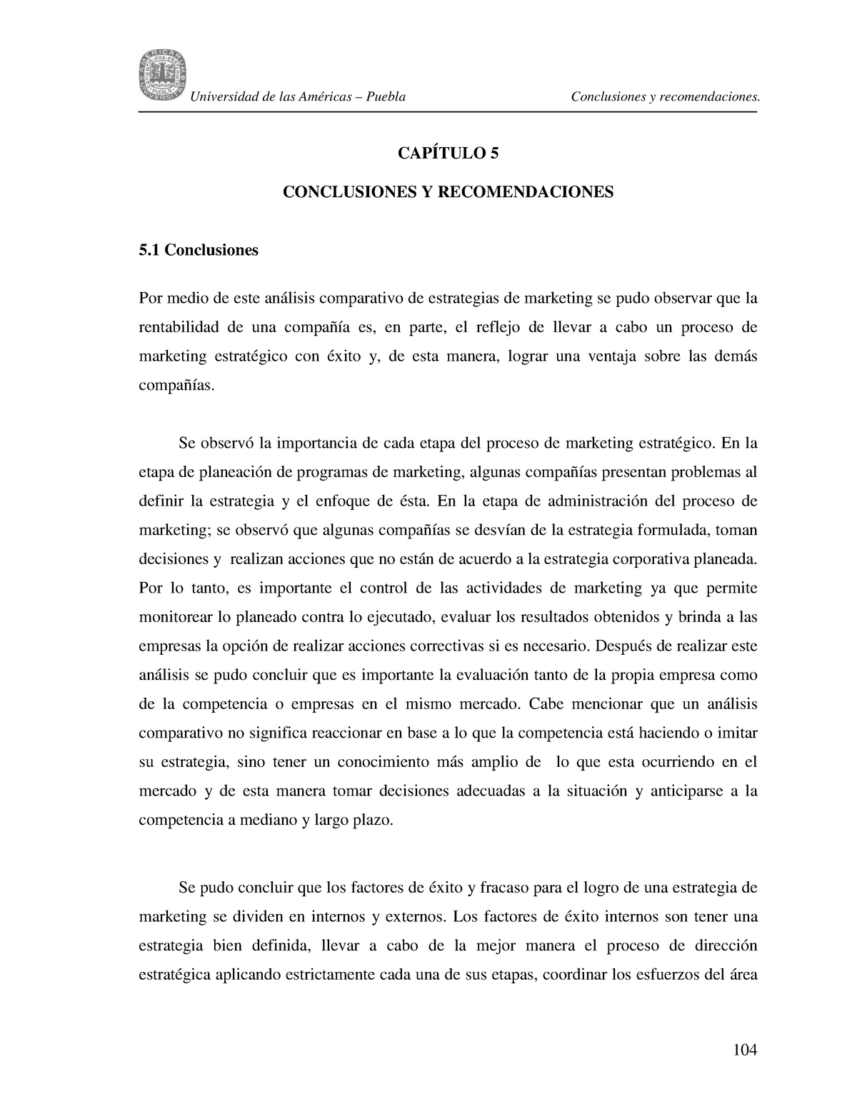 Capitulo 5 - JSD V - CAPÍTULO 5 CONCLUSIONES Y RECOMENDACIONES 5 ...