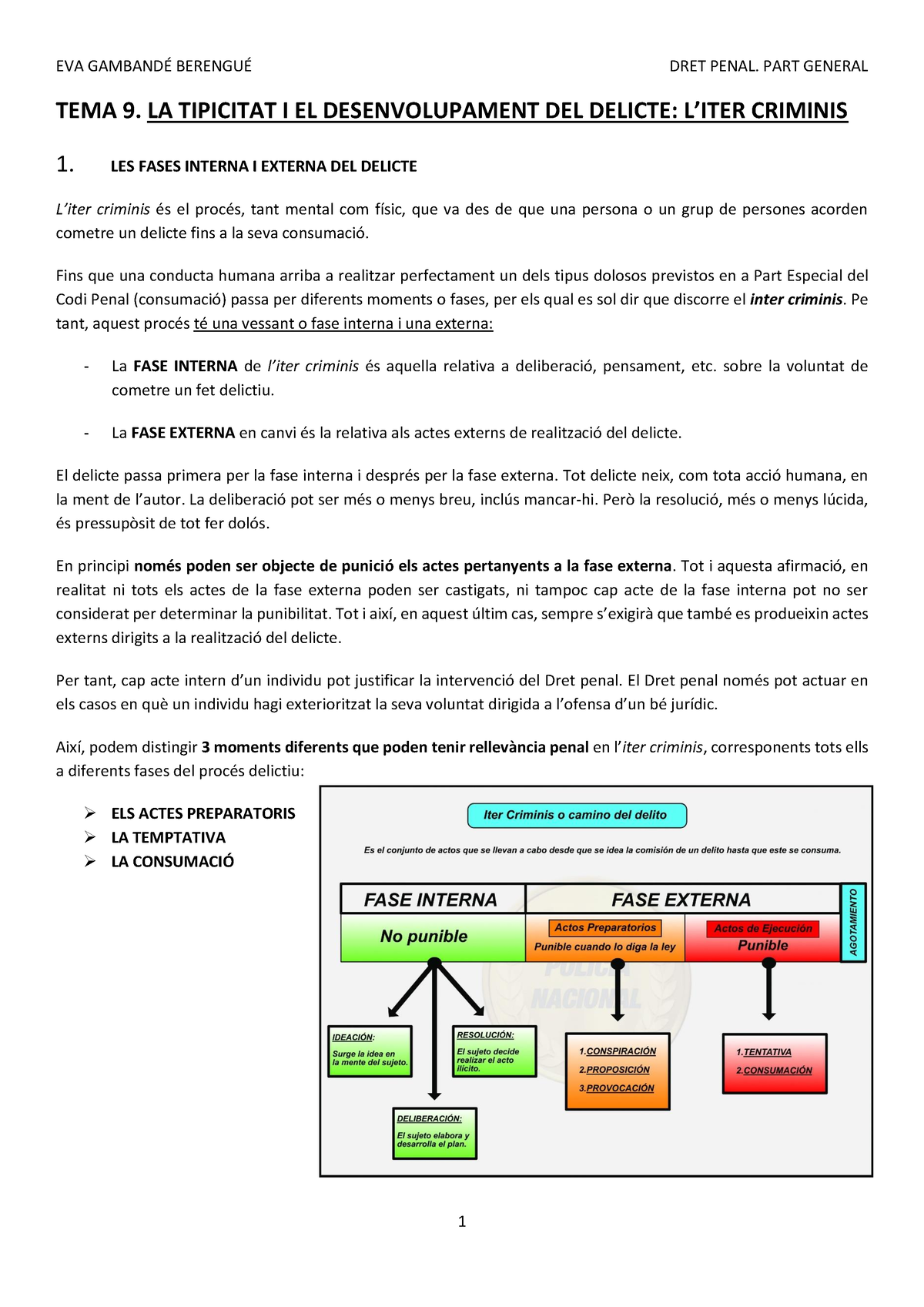 TEMA 9. Inter Criminis - TEMA 9. LA TIPICITAT I EL DESENVOLUPAMENT DEL ...