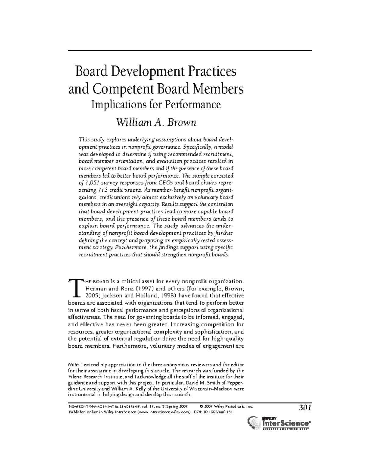 Board Development Practices and Competent Board Members Implications ...