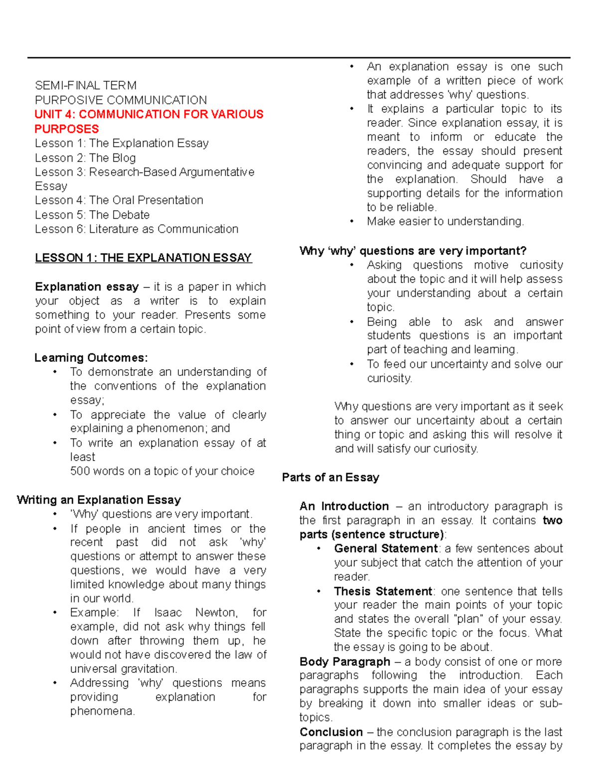 F Bfl MCm Sh M 86 - Lecture Notes - SEMI-FINAL TERM PURPOSIVE ...