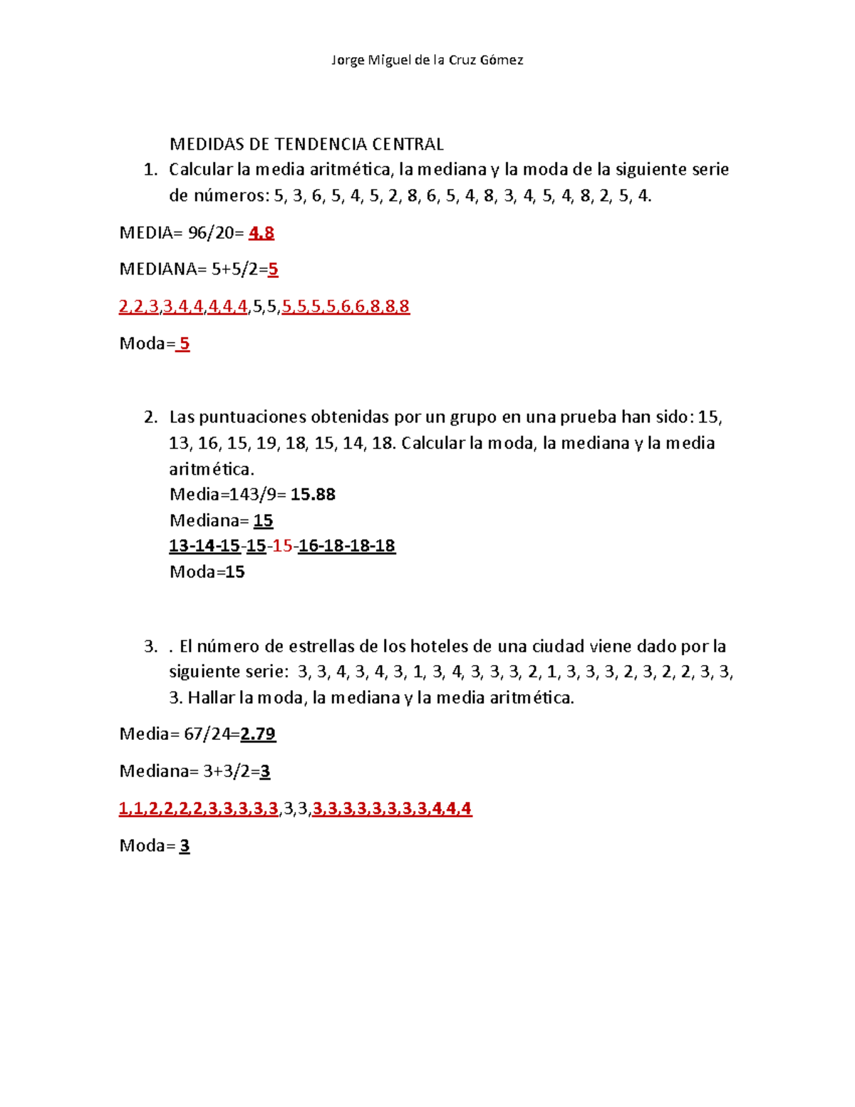 Ejercicios Medida DE Tendencia Central - NUTRICION - CE1234 - StuDocu