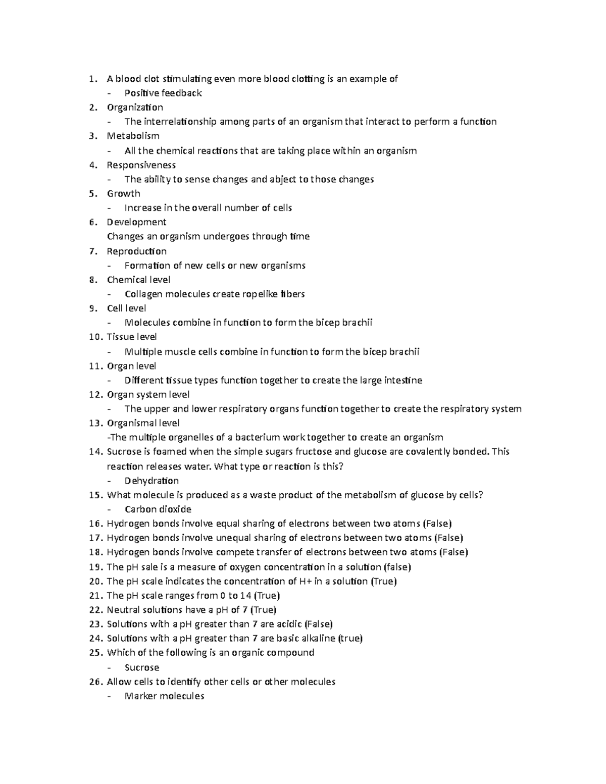 Study Guide 1 - sudy - A blood clot stimulating even more blood ...