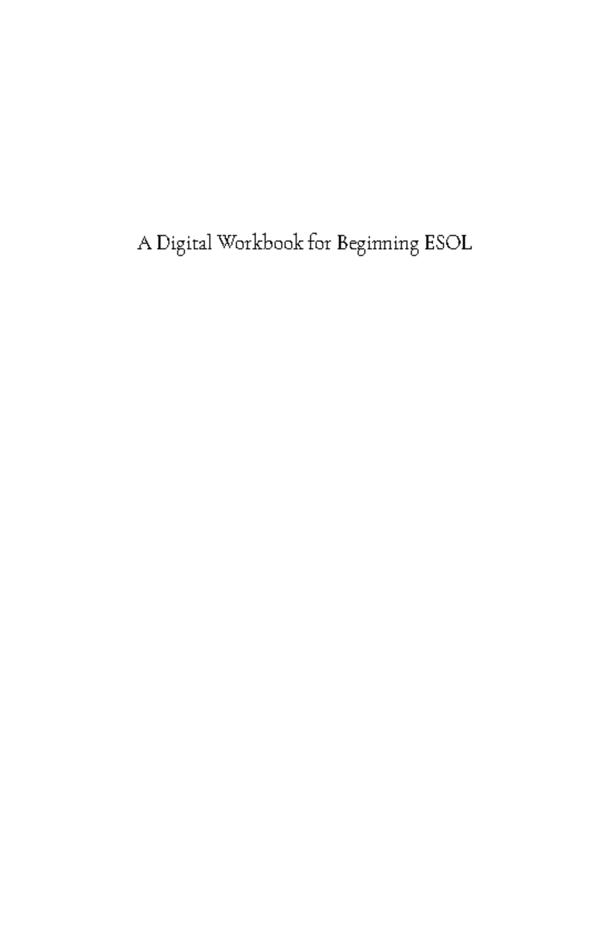 Httpsopenoregon A Digital Workbook for Beginning ESOL A Digital