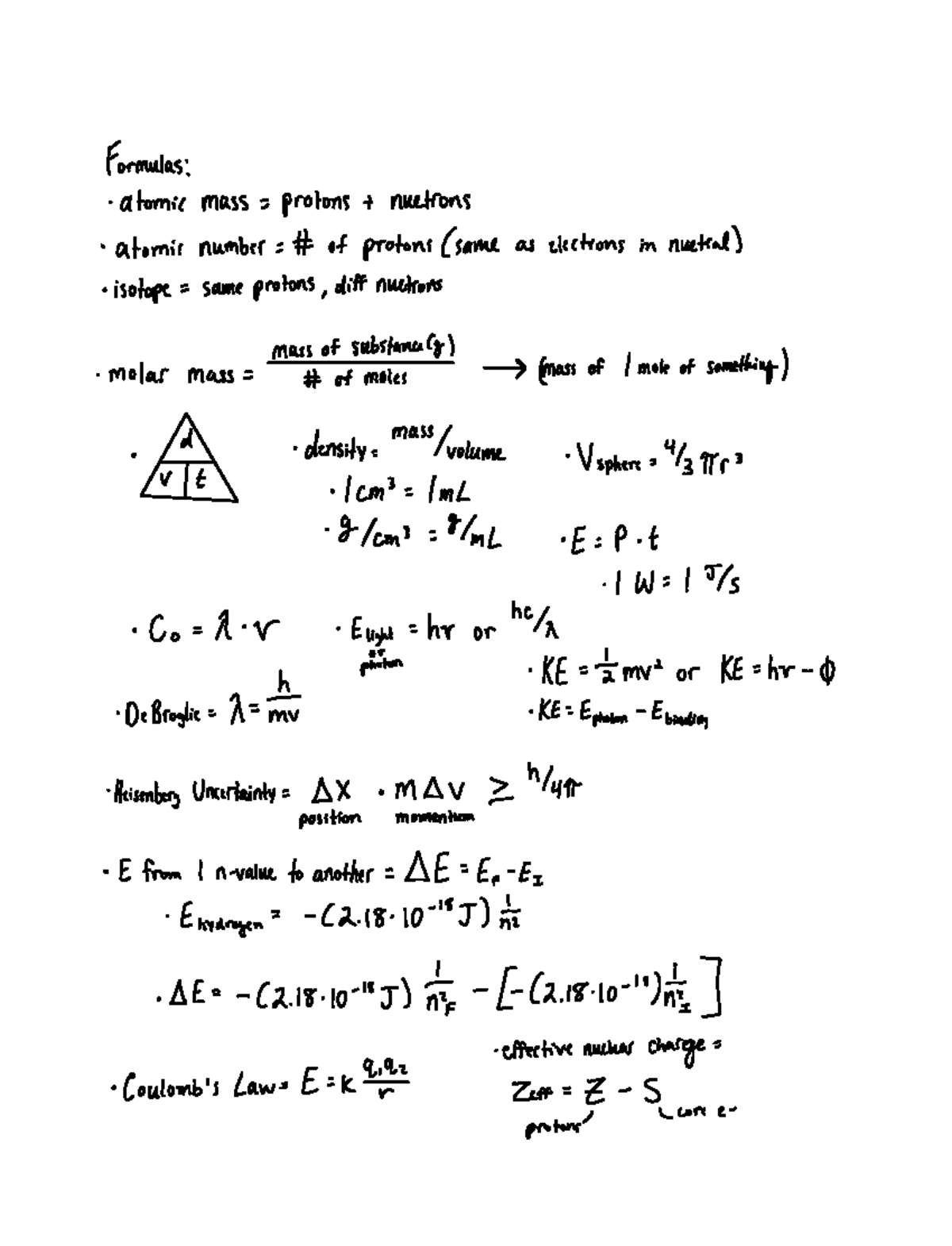 Chem Formulas and Stuff Formulas atomic mass s protons t natron