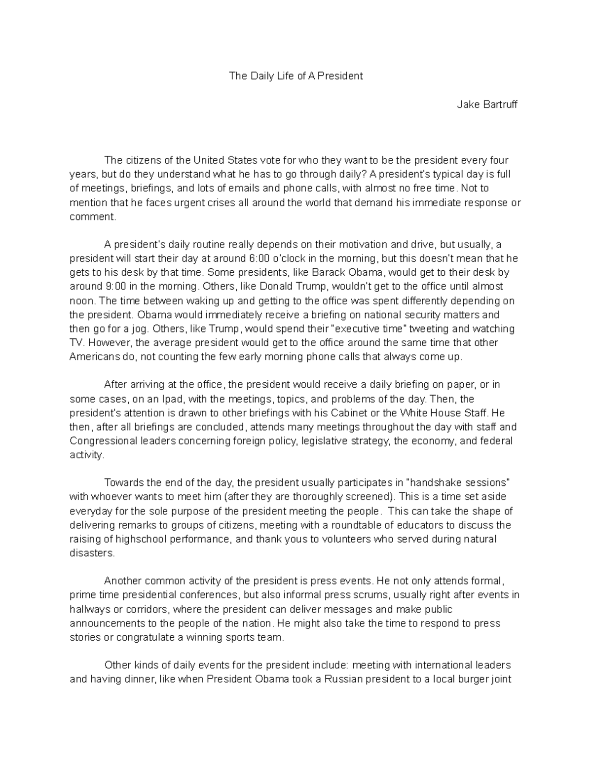 Individual Note For Presedency Presentation - The Daily Life of A ...