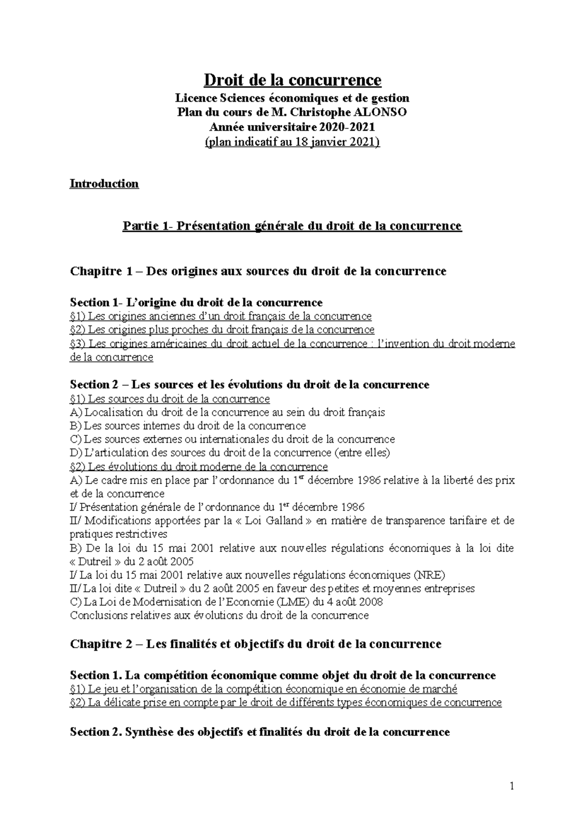 sujet dissertation droit de la concurrence