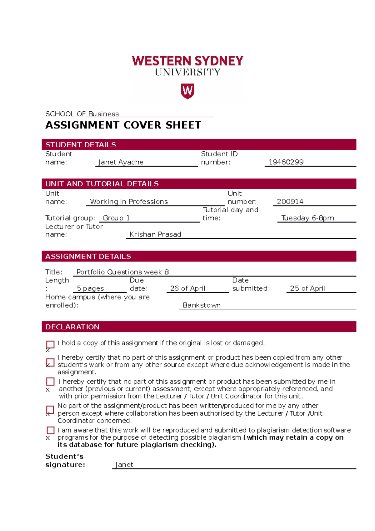Uwa engineering cover sheet picture
