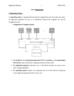 Unit 3 os notes - Operating System - Unit- III CPU Scheduling 1 Process ...