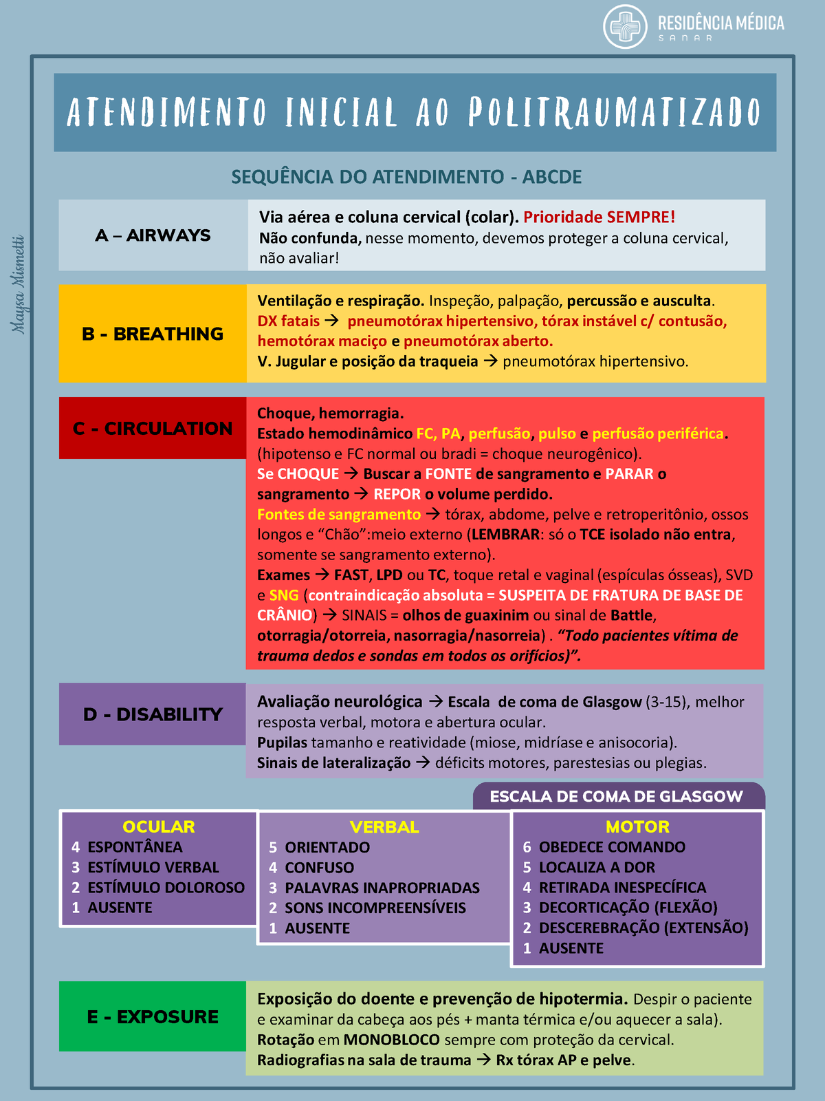 ATLS - Atendimento Inicial Ao Politraumatizado - Maysa Mismetti Choque ...