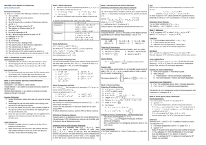 1. Linear Systems - MA1508E: Linear Algebra For Engineering Linear ...