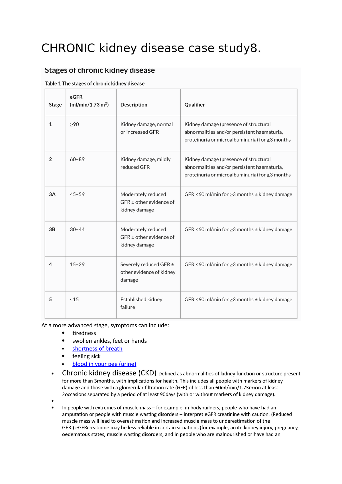 chronic kidney disease case study slideshare