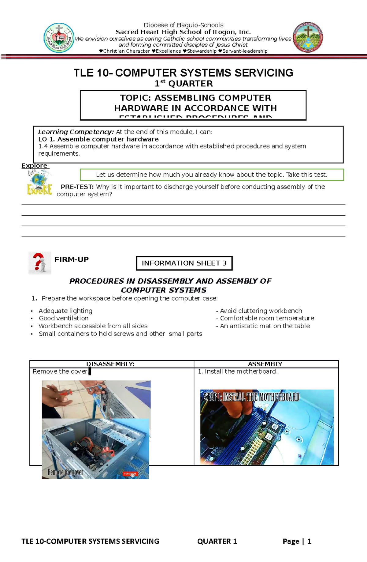 TLE 10- Module 3 2022 - Diocese of Baguio-Schools Sacred Heart High ...