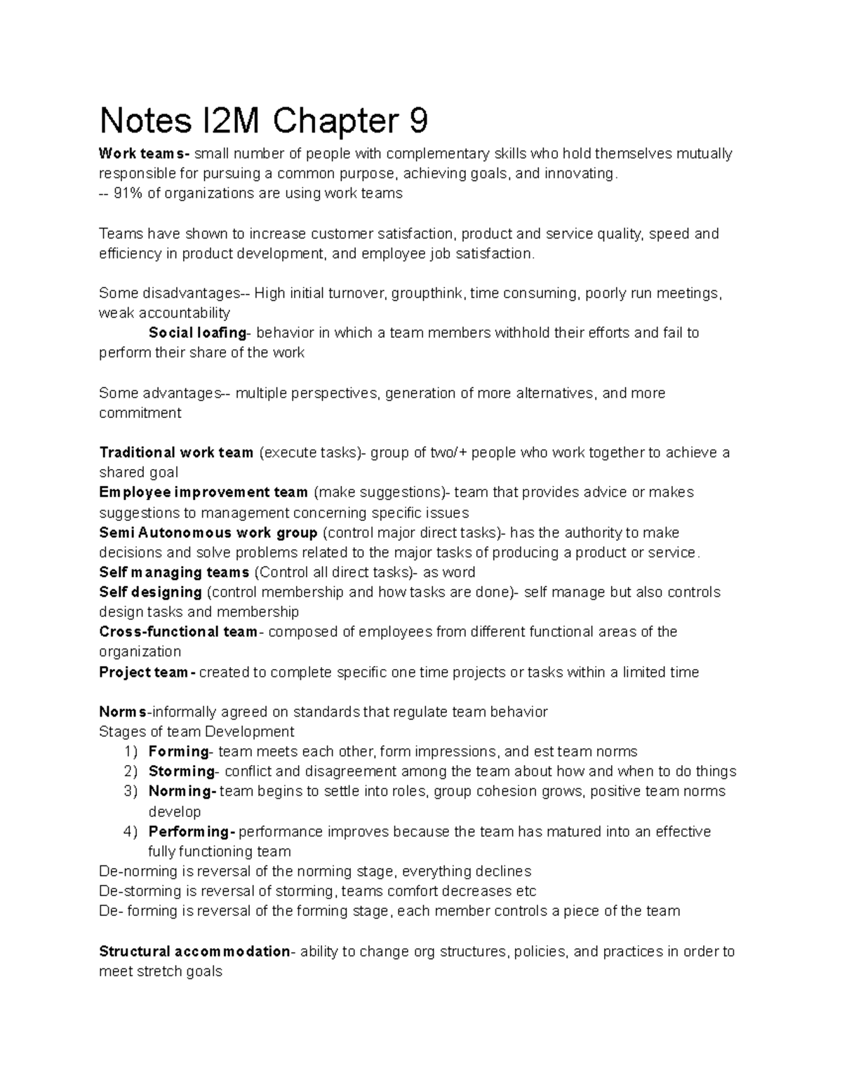 notes-i2m-chapter-9-notes-i2m-chapter-9-work-teams-small-number-of