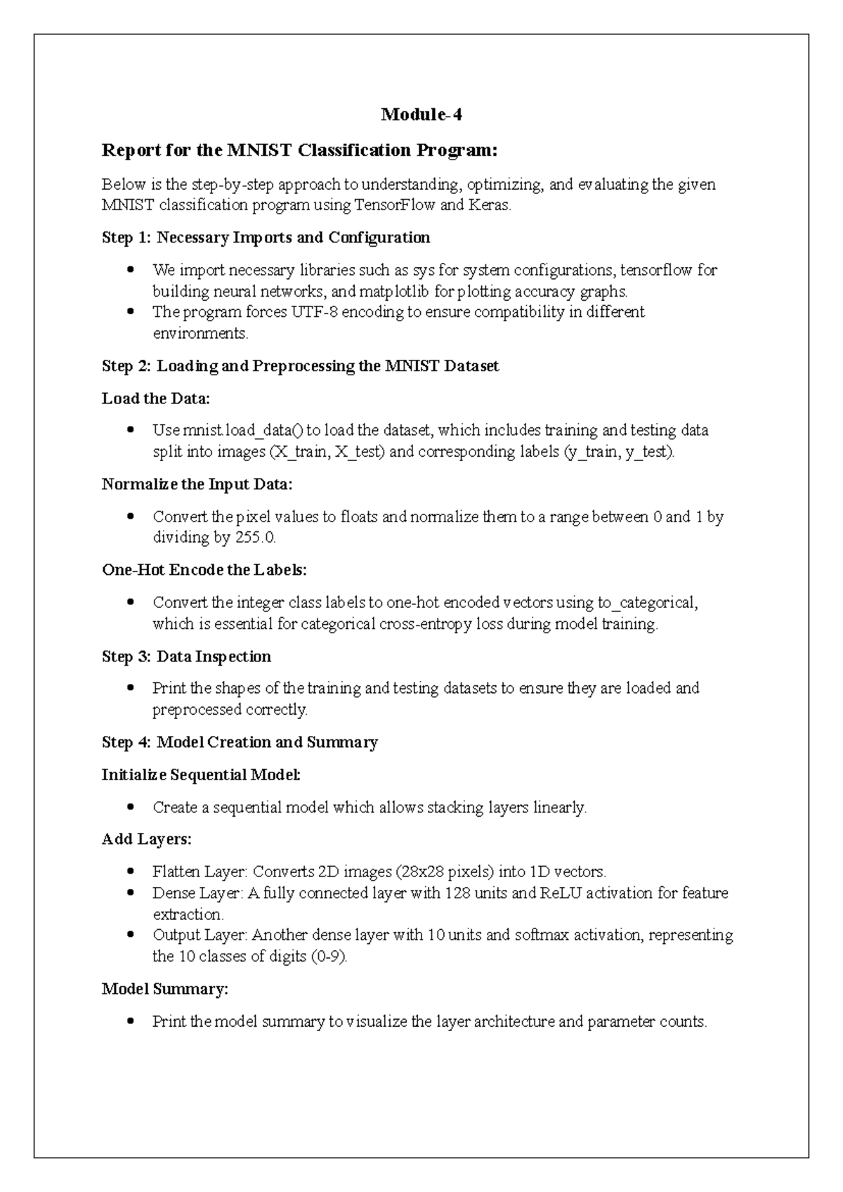 Lab8 - kkkkkkkkkkk - Module- Report for the MNIST Classification ...