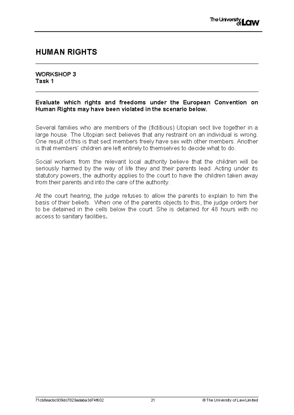 2223 hum level 6 ws03 ce02 task01 - HUMAN RIGHTS WORKSHOP 3 Task 1 ...