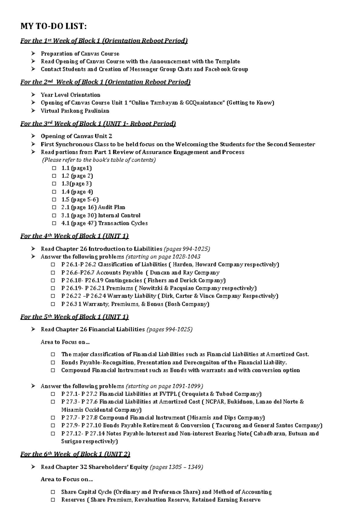 04- Audcap 2 To-Do-List - MY TO-DO LIST: For the 1st Week of Block 1 ...