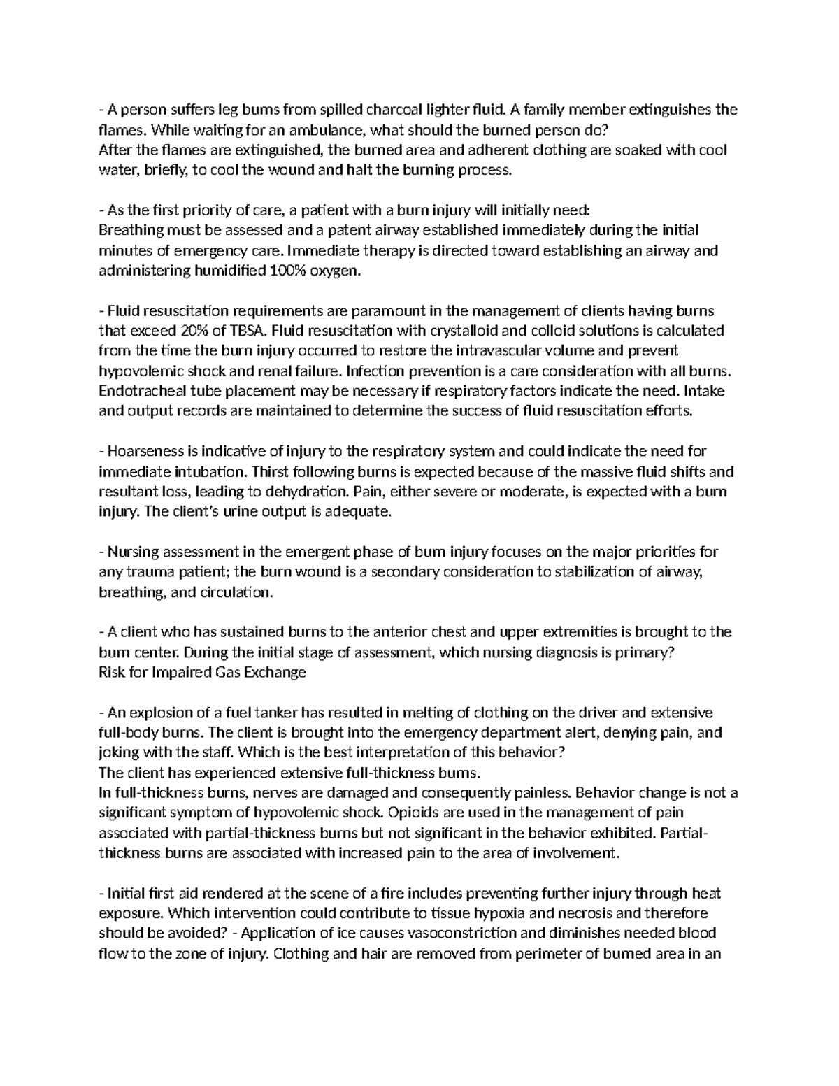 Burn chap 57 - Burn notes - A person suffers leg burns from spilled ...