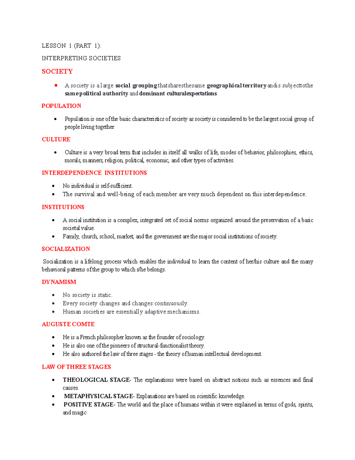 Notes-IN- Gensoc - notes' - LESSON 1 (PART 1): INTERPRETING SOCIETIES ...