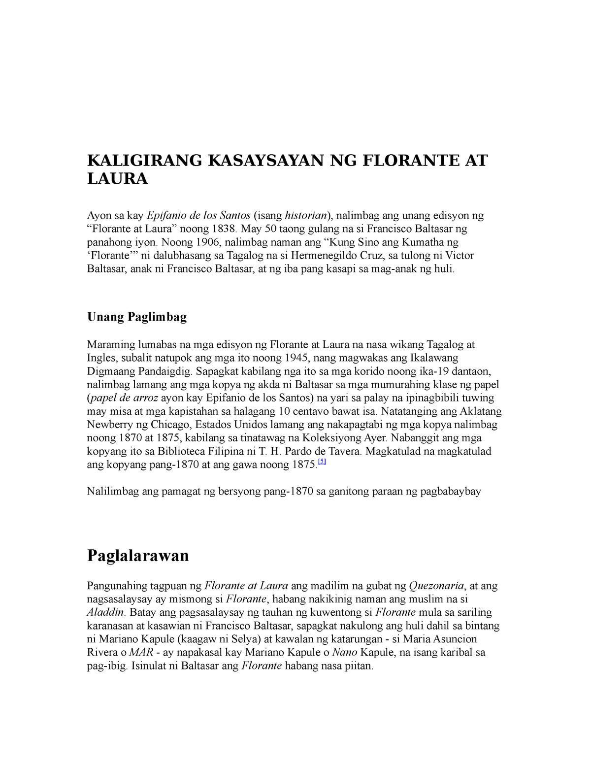 Kaligirang Pangkasaysayan Ng Florante At Laura Pdf 3751