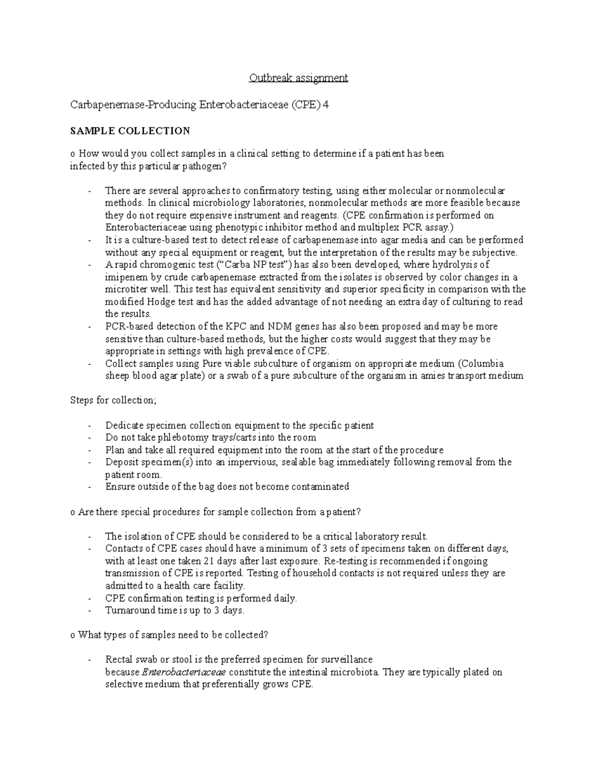 week 7 assignment outbreak investigation