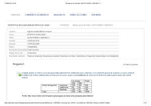 Questionário Unidade I – Estudos DISP - ESTUDOS DISCIPLINARES IV 6596 ...