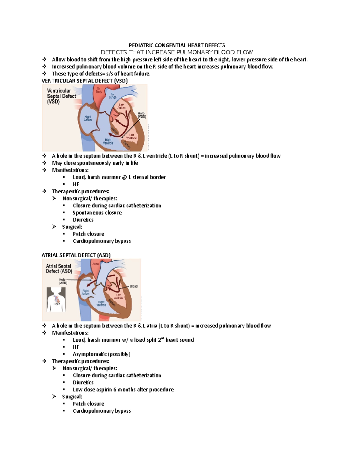 Pediatric Congential Heart Defects - PEDIATRIC CONGENTIAL HEART DEFECTS ...