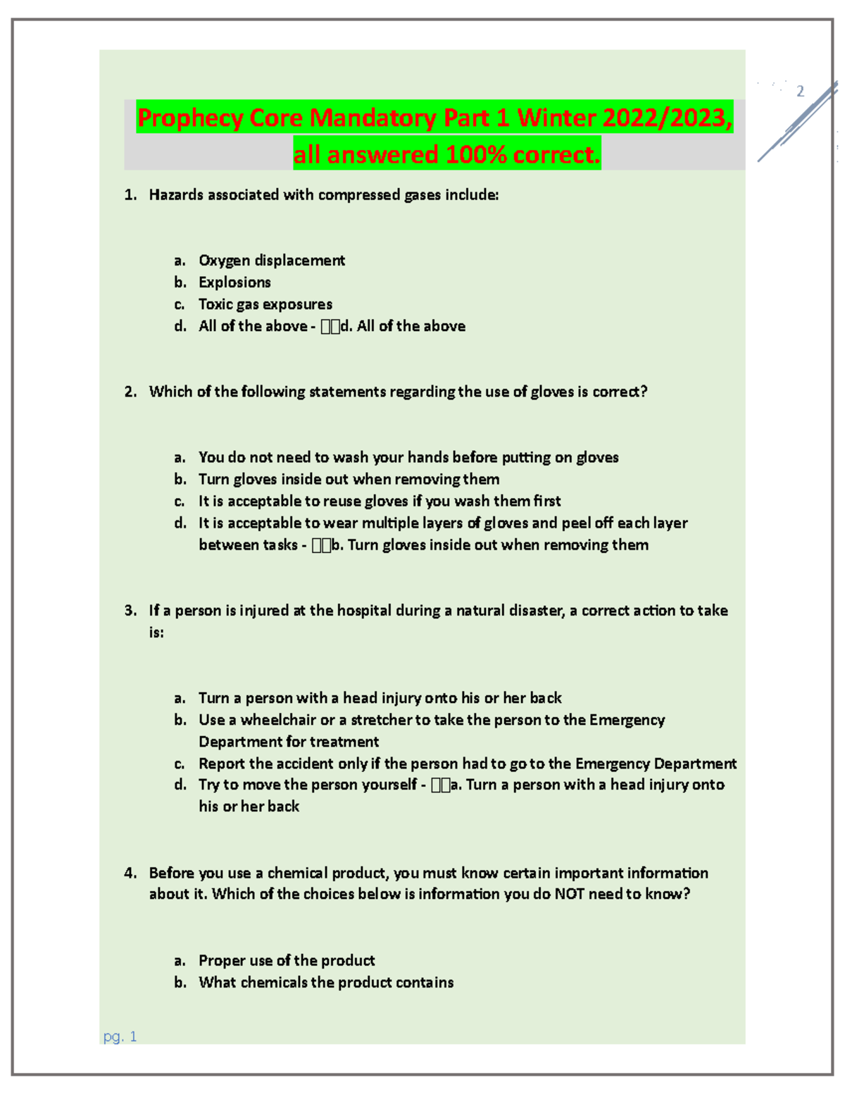 Core Mandatory Part 1 Answer Key Relias Learning Unlocking T