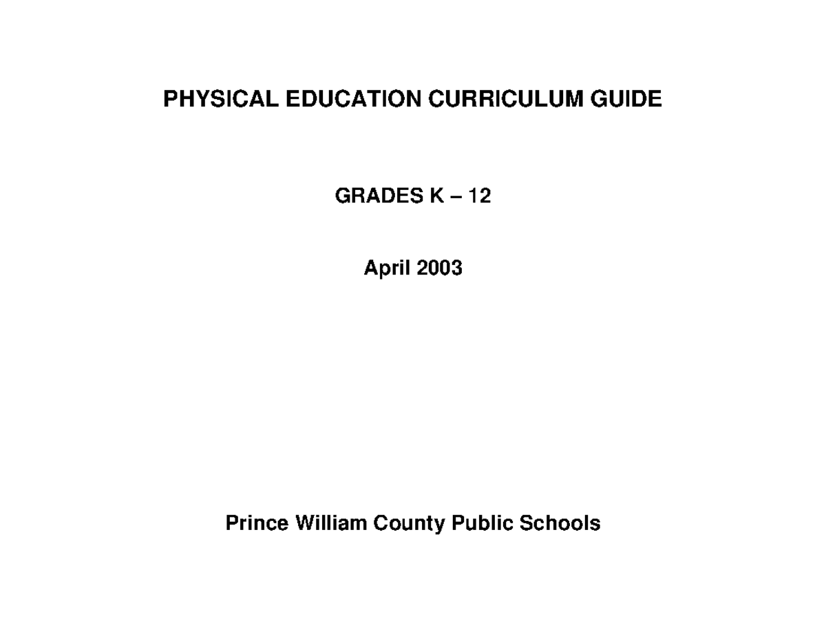 Physical Education Curriculum Guide Thenew PE PHYSICAL EDUCATION   Thumb 1200 927 