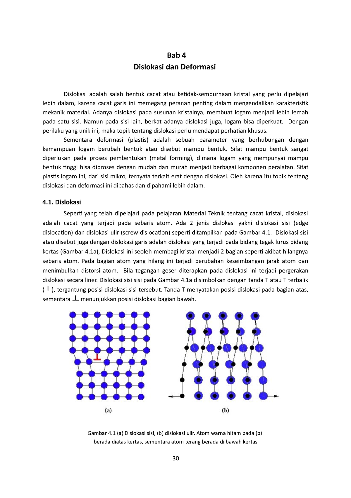 Bab 4 Dislokasi dan Deformasi - Bab 4 Dislokasi dan Deformasi Dislokasi